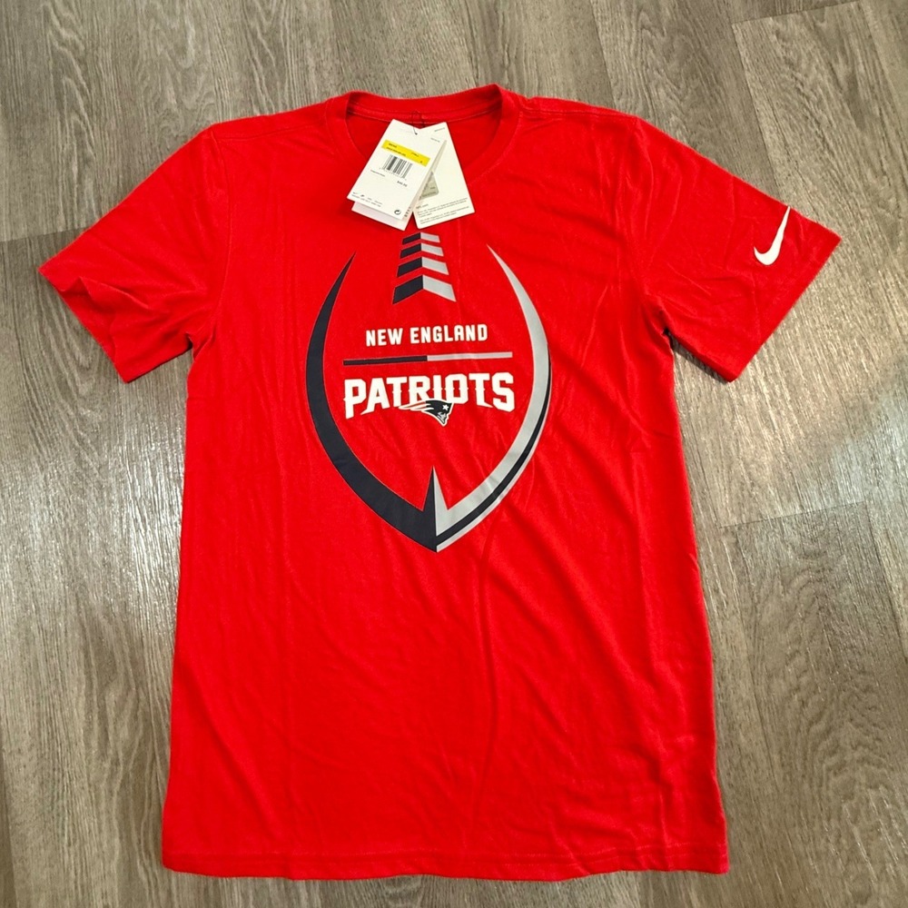 Nike Men's‎ Red New England Patriots NFL Dri-FIT Football T-Shirt Size S